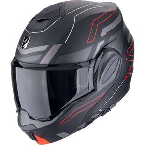 Kask motocyklowy składany Scorpion EXO-TECH EVO CONQUER matowo-czarno-czerwony