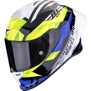 Kask motocyklowy integralny Scorpion EXO-R1 EVO II Air Valere czarno-niebiesko-fluo-żółty