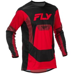 Koszulka motocrossowa FLY Racing Lite czarno-czerwona II