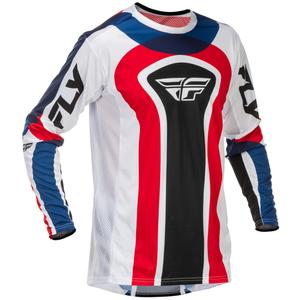 Koszulka motocrossowa FLY Racing Lite USA w kolorze czerwono-biało-niebieskim