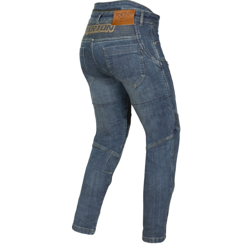 Damskie jeansy motocyklowe Ayrton 505 w kolorze spranego błękitu