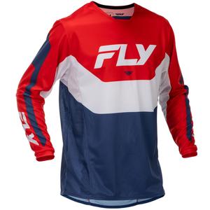 Koszulka motocrossowa FLY Racing Kinetic USA czerwono-biało-niebieska