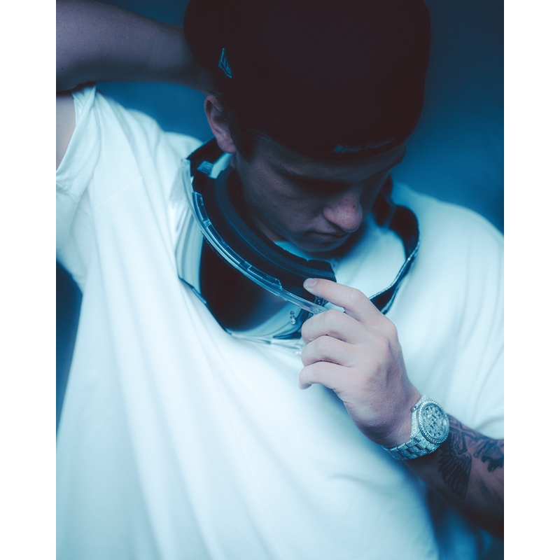 Gogle motocrossowe Alpinestars Supertech Vision DNGR38 XXV czarno-srebrne z lustrzanym srebrnym pleksiglasem