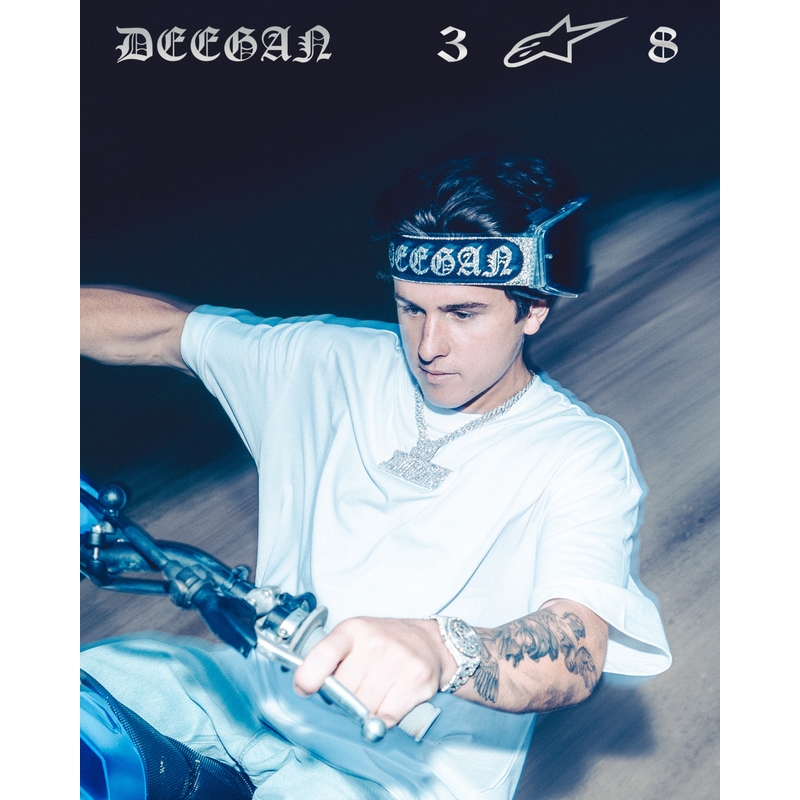 Gogle motocrossowe Alpinestars Supertech Vision DNGR38 XXV czarno-srebrne z lustrzanym srebrnym pleksiglasem