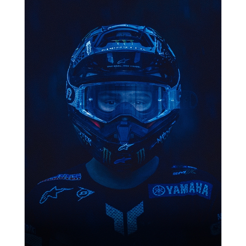 Gogle motocrossowe Alpinestars Supertech Vision DNGR38 XXV czarno-srebrne z lustrzanym srebrnym pleksiglasem