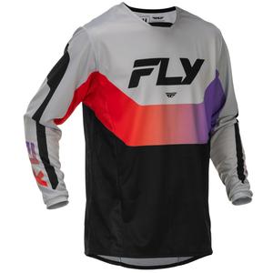 Koszulka motocrossowa FLY Racing Kinetic USA szaro-czerwono-fioletowo-czarna