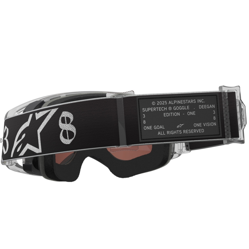 Gogle motocrossowe Alpinestars Supertech Vision DNGR38 XXV czarno-srebrne z lustrzanym srebrnym pleksiglasem