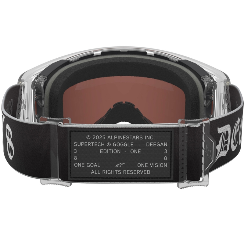 Gogle motocrossowe Alpinestars Supertech Vision DNGR38 XXV czarno-srebrne z lustrzanym srebrnym pleksiglasem