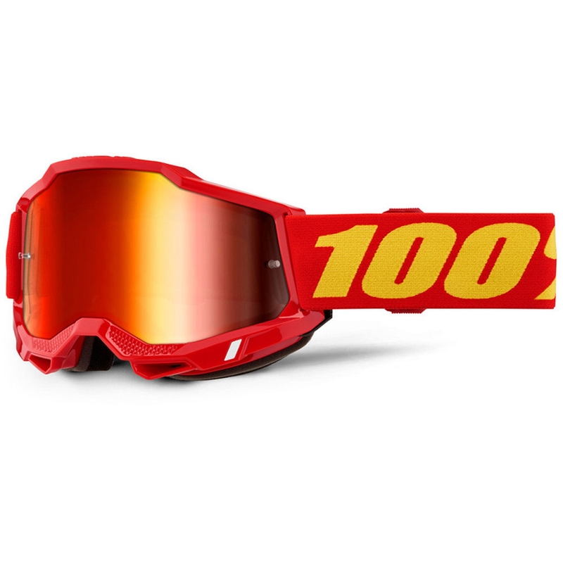 Okulary motocrossowe 100% Accuri 2 czerwone z czerwonym pleksiglasem