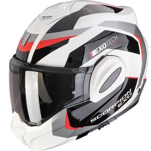 Kask motocyklowy typu flip-up Scorpion EXO-TECH EVO PRO Accuti szaro-czarno-czerwony