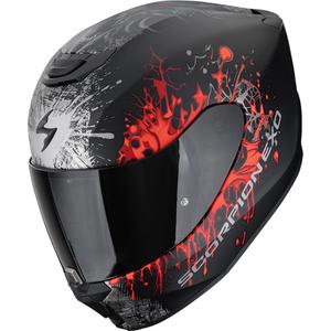 Kask motocyklowy integralny Scorpion EXO-391 Wolf matowy czarno-srebrno-czerwony