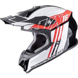 Kask motocrossowy Scorpion VX-16 EVO Air Lignes czarno-czerwony