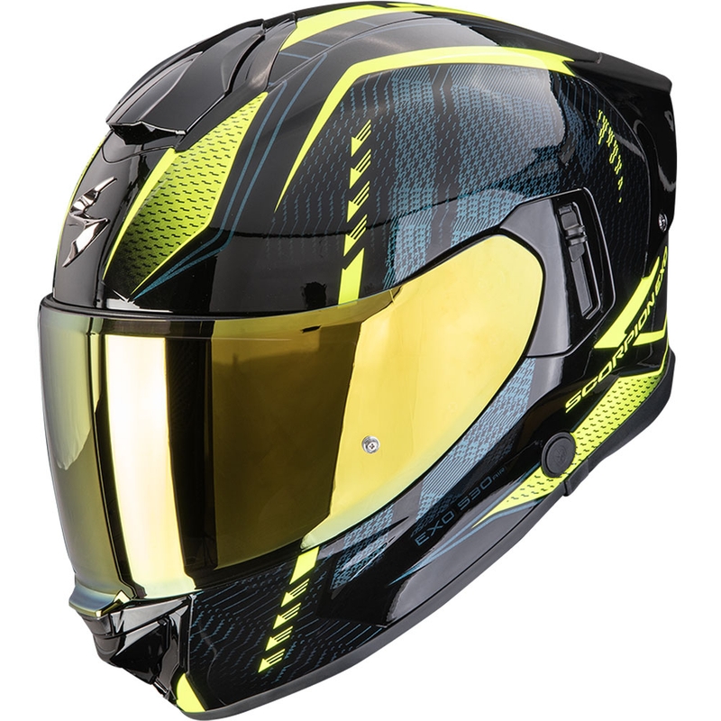 Kask motocyklowy integralny Scorpion EXO-530 Air Theras czarno-fluo-żółty