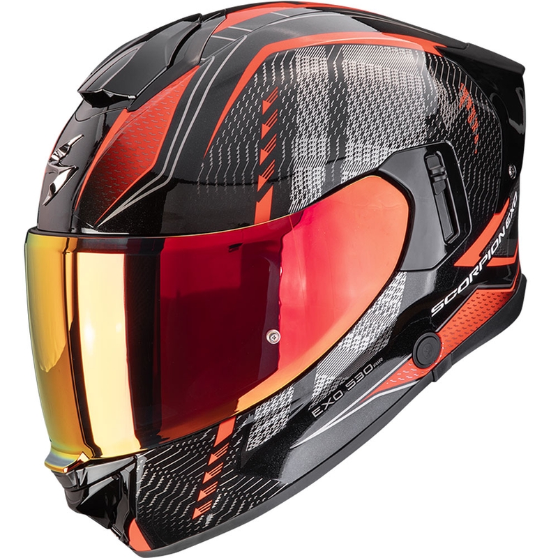 Kask motocyklowy integralny Scorpion EXO-530 Air Theras metaliczny czarno-czerwony