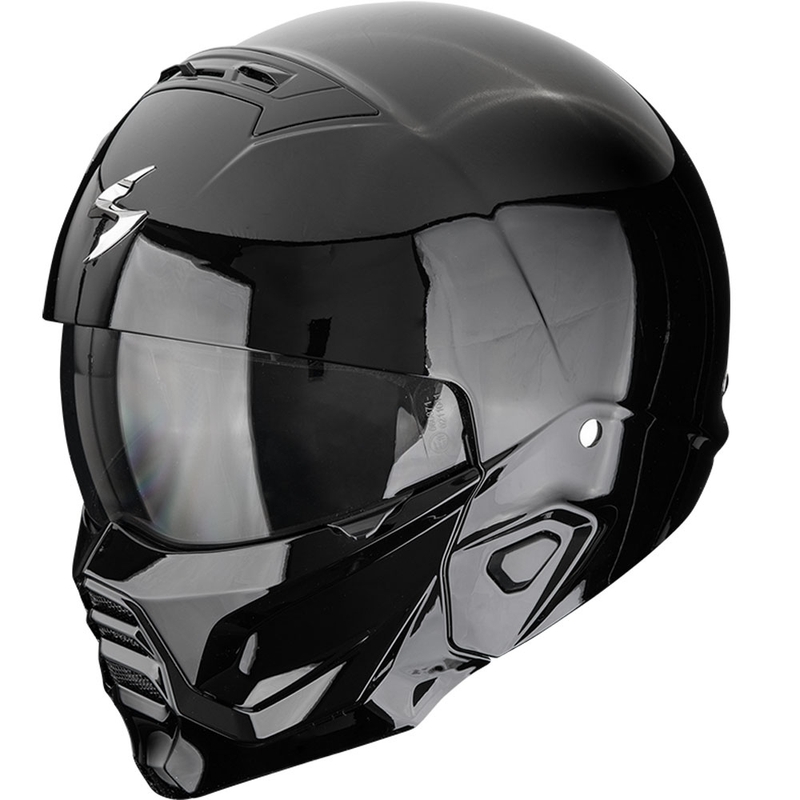 Kask otwarty z maską Scorpion EXO-COMBAT II Solid black
