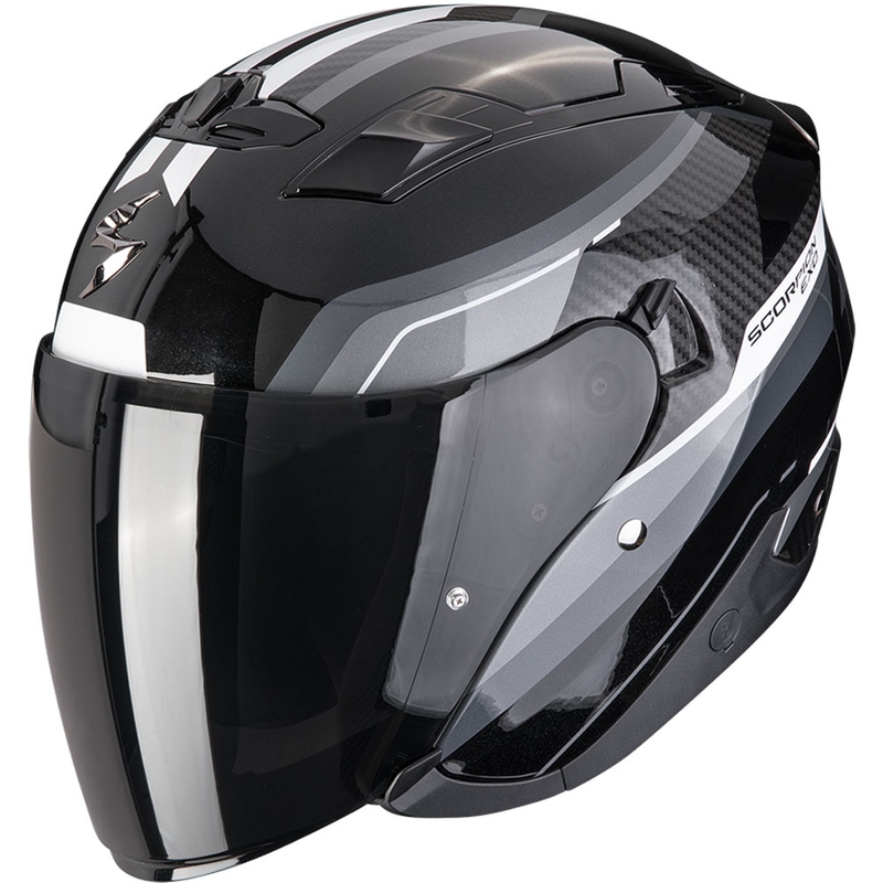 Kask motocyklowy otwarty Scorpion EXO-230 Hipe czarno-srebrny