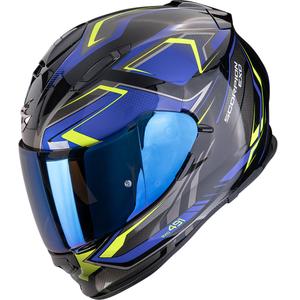 Kask motocyklowy integralny Scorpion EXO-491 Zumo czarno-niebiesko-fluo-żółty