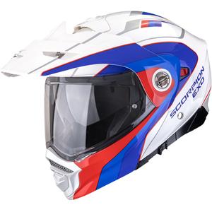Kask motocyklowy enduro Scorpion ADX-2 Kamps biało-czerwono-niebieski