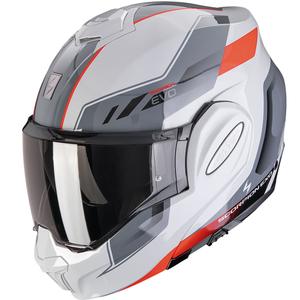 Kask motocyklowy typu flip-up Scorpion EXO-TECH EVO Socius szaro-czerwony