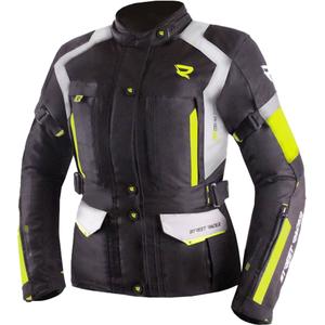 Kurtka motocyklowa damska Street Racer Hilax czarno-szaro-fluo-żółta