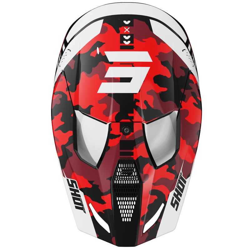 Kask motocrossowy Shot Furious Flash błyszczący czerwony