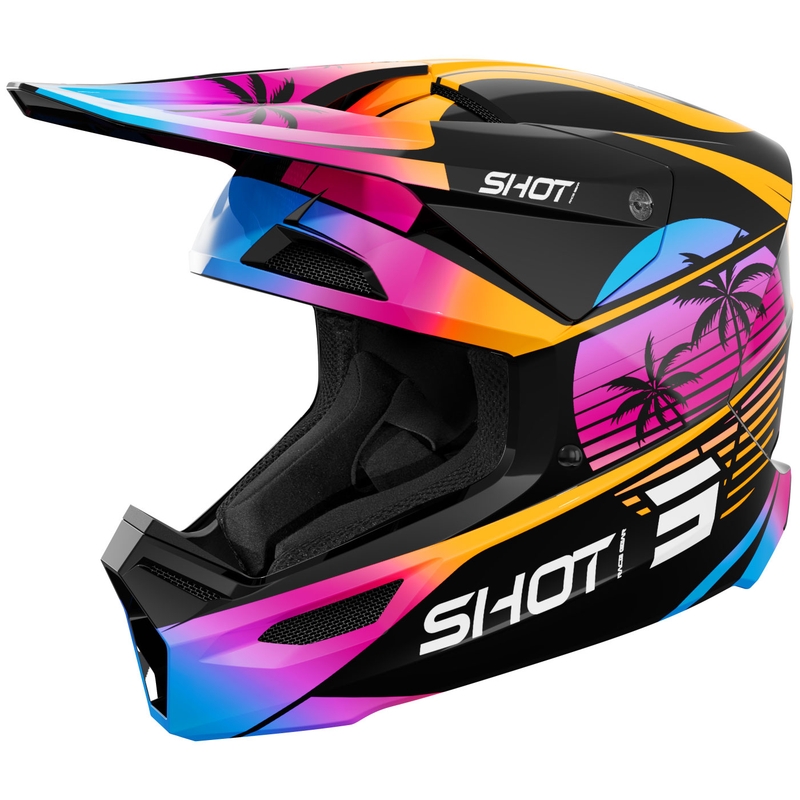 Kask motocrossowy Shot Furious Miami błyszczący pomarańczowy