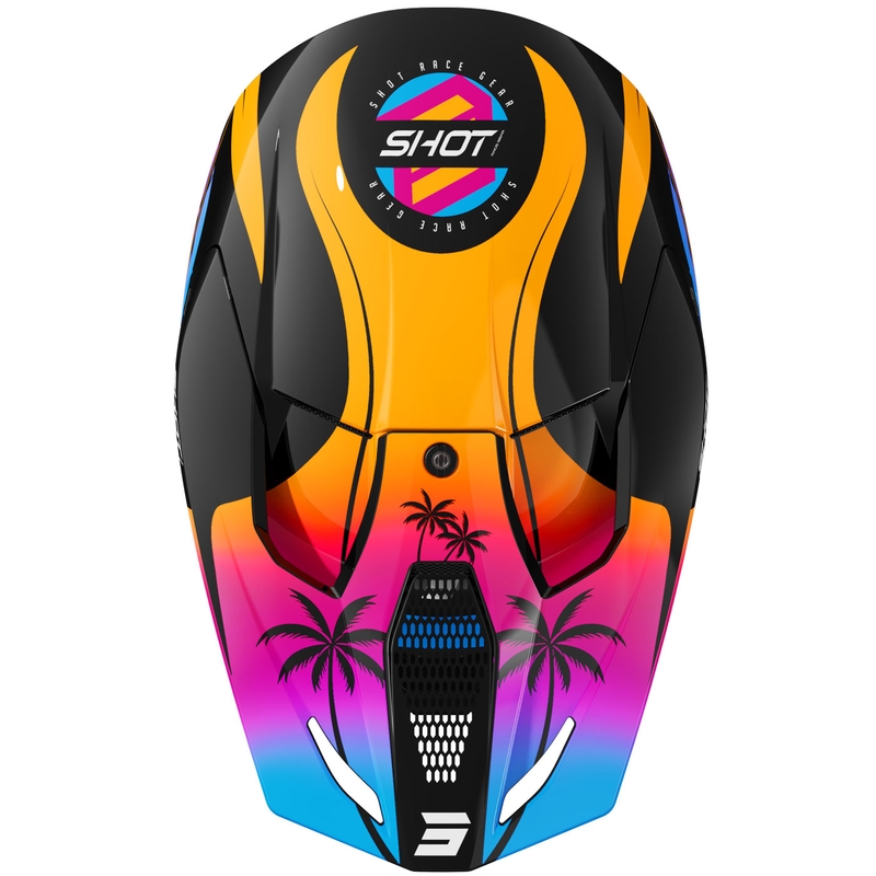 Kask motocrossowy Shot Furious Miami błyszczący pomarańczowy