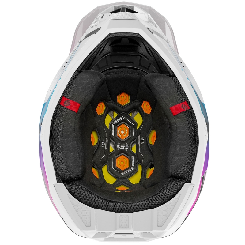 Kask motocrossowy Shot Lite Racing perłowo-biały-różowy