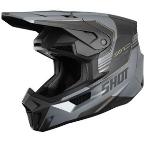 Kask motocrossowy Shot Lite S10 matowy czarno-szary