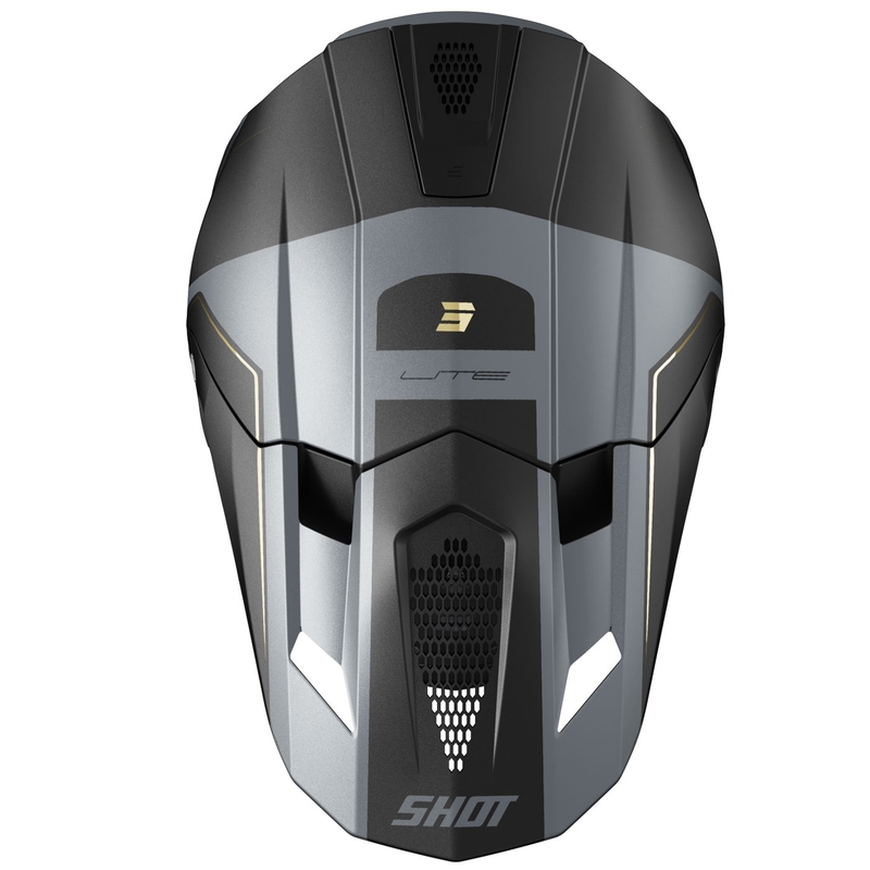 Kask motocrossowy Shot Lite S10 matowy czarno-szary