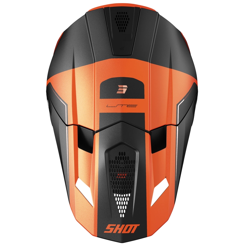 Kask motocrossowy Shot Lite S10 matowy pomarańczowy