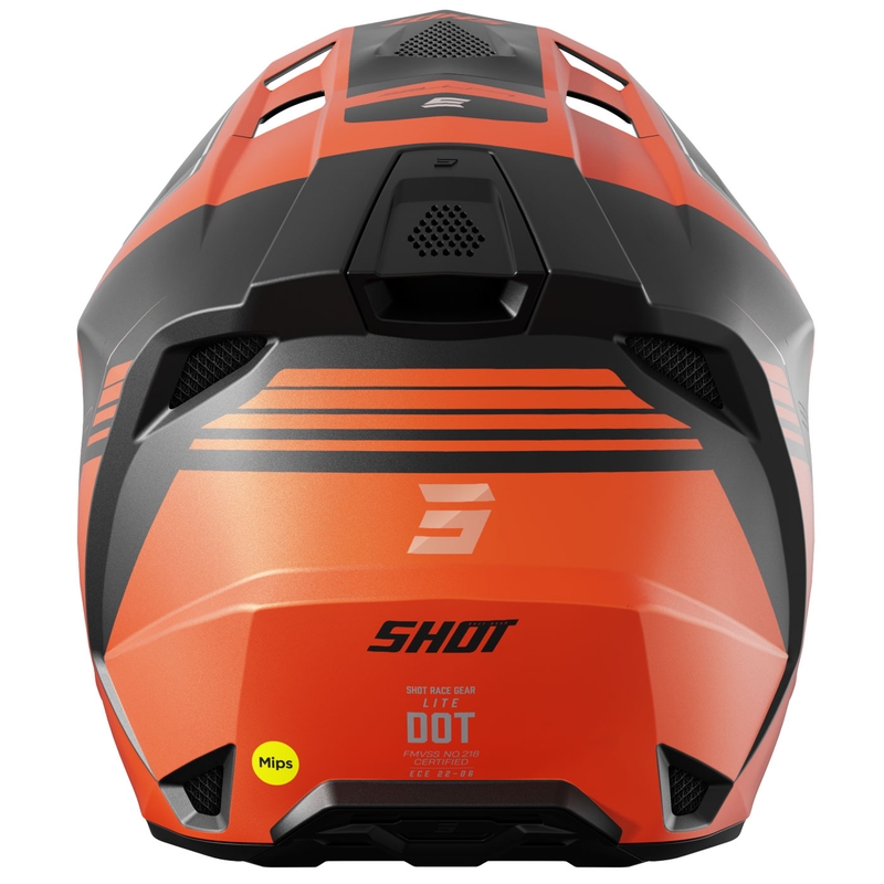 Kask motocrossowy Shot Lite S10 matowy pomarańczowy