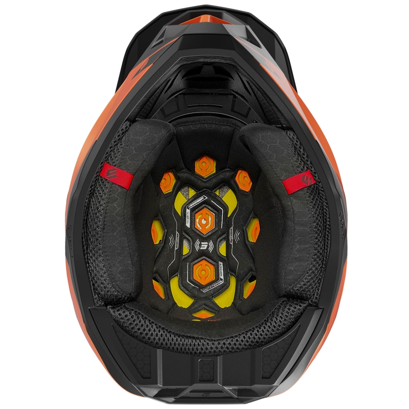 Kask motocrossowy Shot Lite S10 matowy pomarańczowy