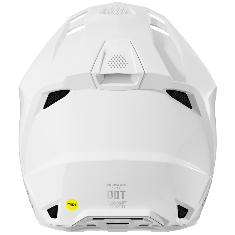 Kask motocrossowy Shot Lite Solid połyskujący biały