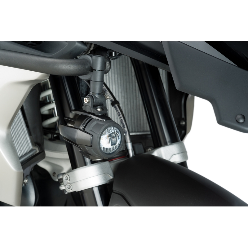 Auxiliary LED lights PUIG black homologated, set