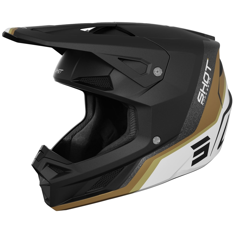 Kask motocrossowy Shot Speed Atomic matowy złoty