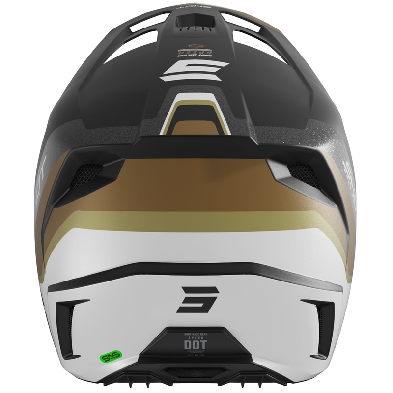 Kask motocrossowy Shot Speed Atomic matowy złoty