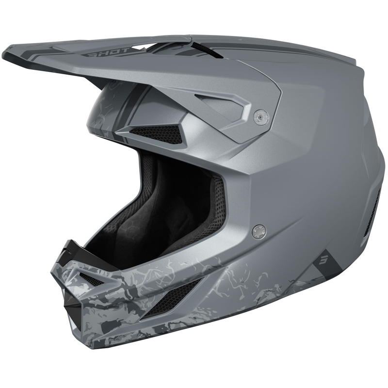 Kask motocrossowy Shot Speed Battle matowy szary