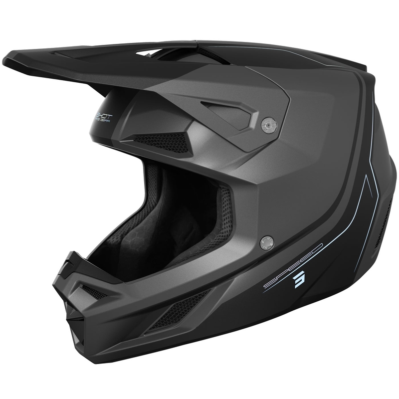 Kask motocrossowy Shot Speed Fury matowy szary