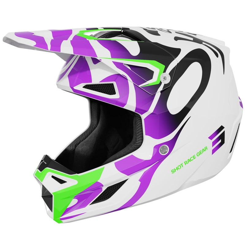 Kask motocrossowy Shot Speed Ghost błyszczący fioletowy