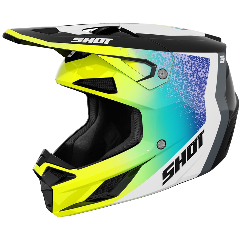 Kask motocrossowy Shot Speed Hybrid błyszczący fluo żółty