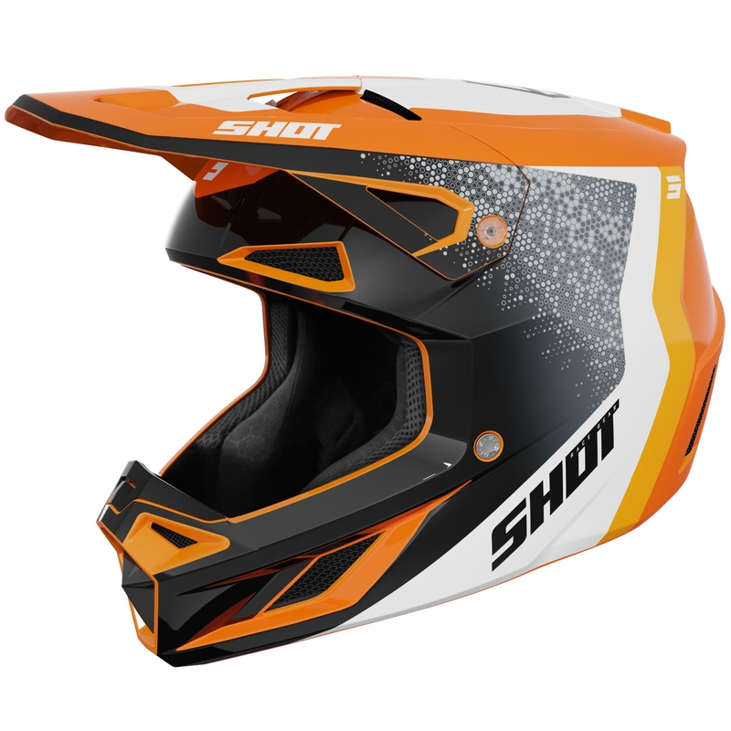 Kask motocrossowy Shot Speed Hybrid błyszczący pomarańczowy