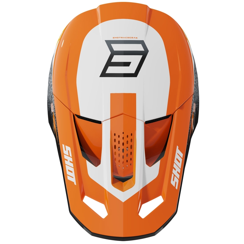 Kask motocrossowy Shot Speed Hybrid błyszczący pomarańczowy