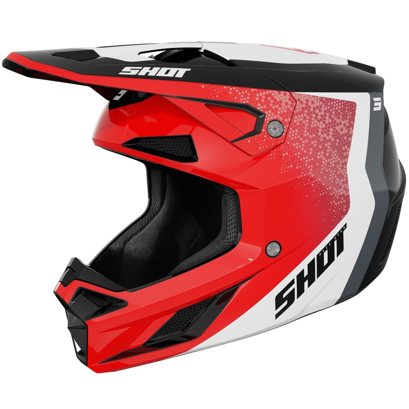 Kask motocrossowy Shot Speed Hybrid błyszczący czerwony