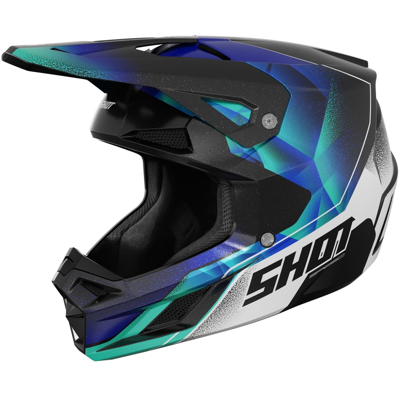 Kask motocrossowy Shot Speed Olymp perłowo-niebieski