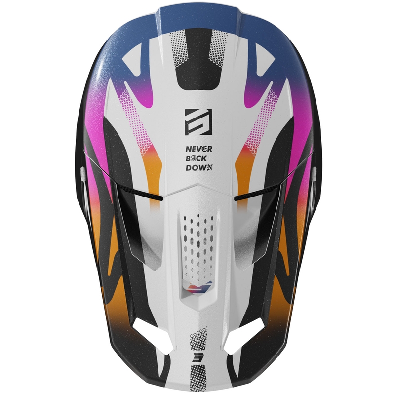 Kask motocrossowy Shot Speed Wave perłowy czarno-biały