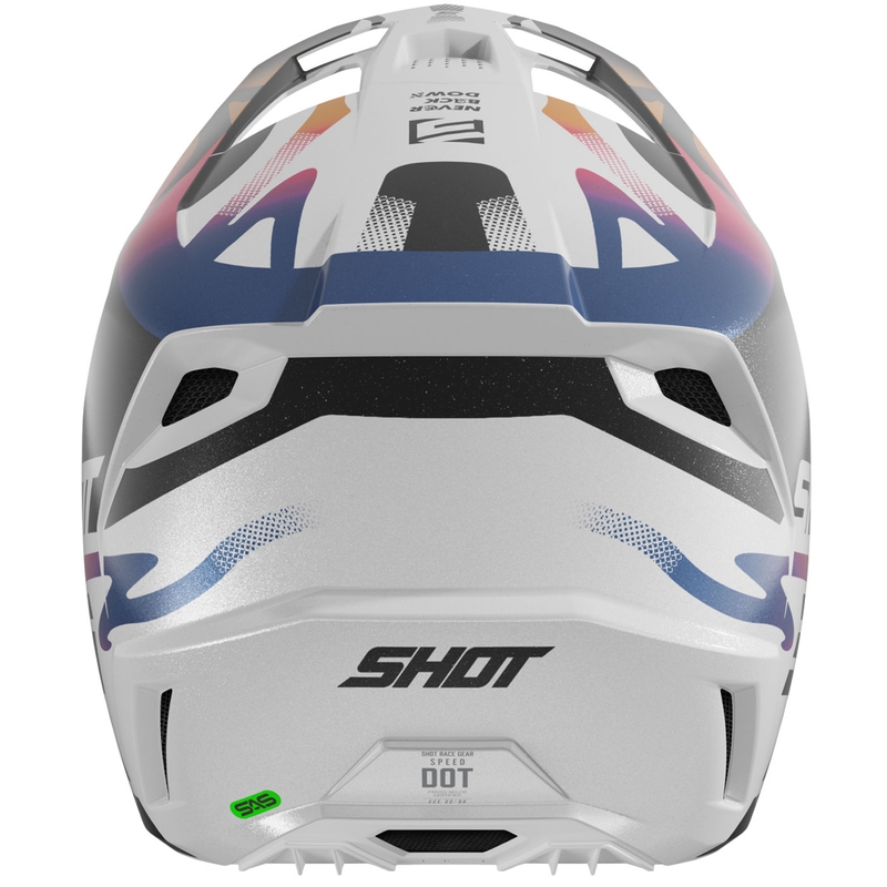 Kask motocrossowy Shot Speed Wave perłowy czarno-biały