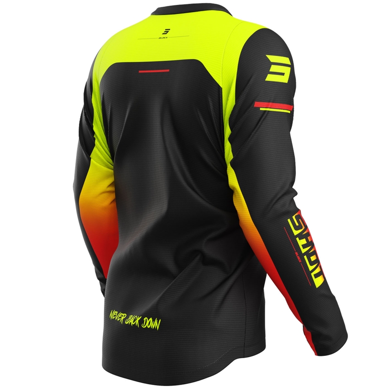 Koszulka motocrossowa Shot Devo Block fluo yellow