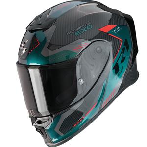 Kask motocyklowy integralny Scorpion EXO-R1 EVO II Carbon Air Propel czarno-zielony