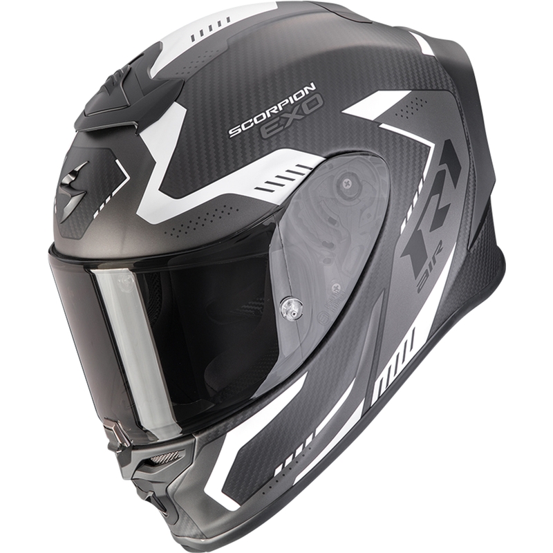 Kask motocyklowy integralny Scorpion EXO-R1 EVO II Carbon Air Propel, matowy, czarno-srebrny